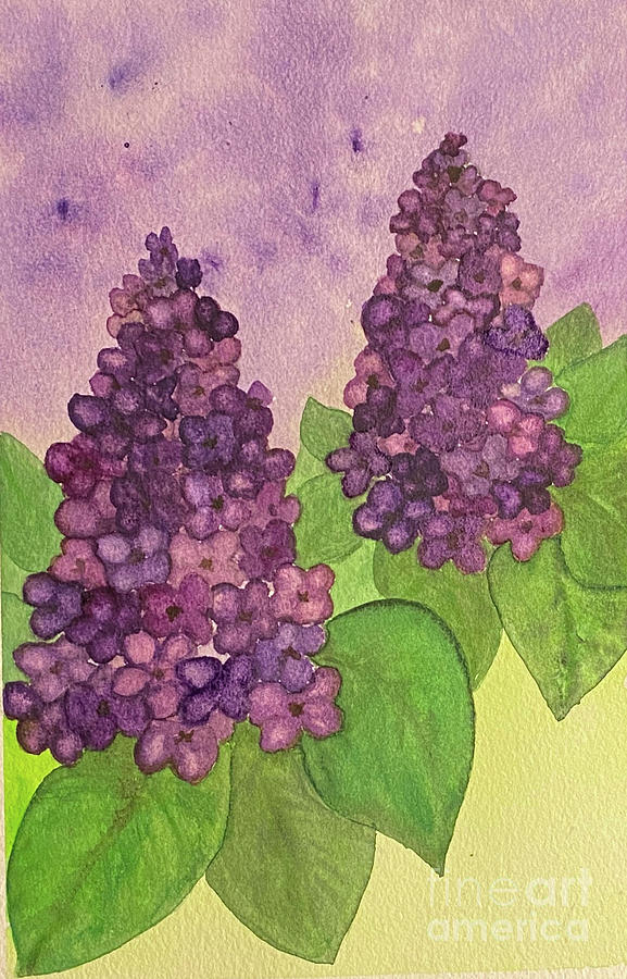 Lilacs Painting by Lisa Neuman