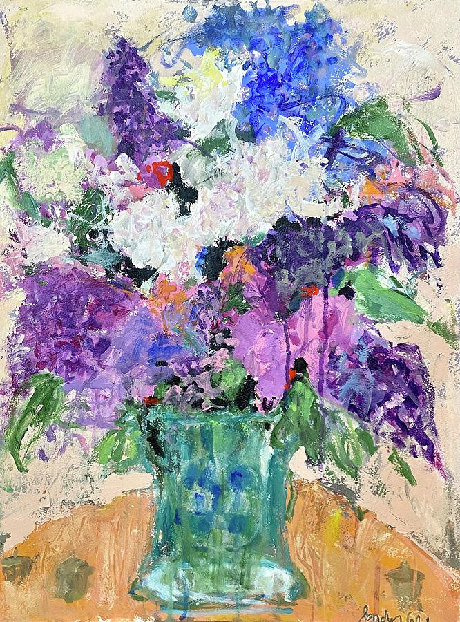 Lilacs, Love and Romance Painting by Sandy Welch