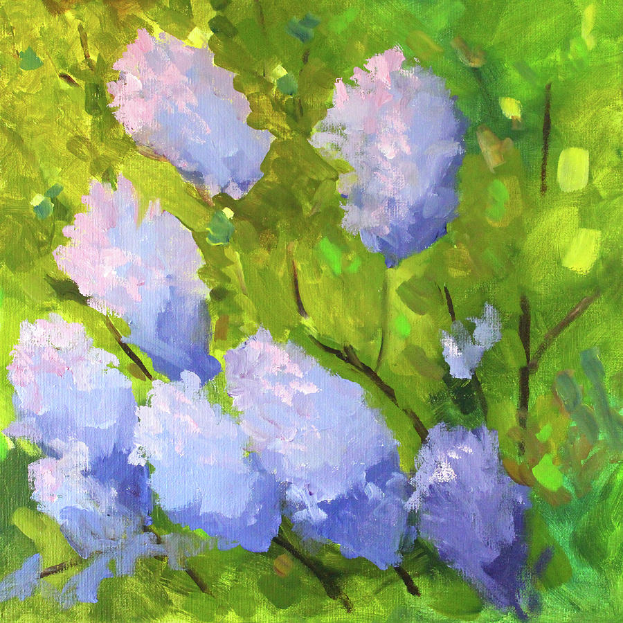 Lilacs Painting by Nancy Merkle