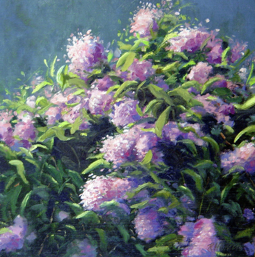 Lilacs Painting by Rick Hansen