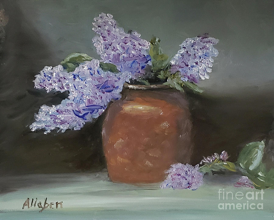 Lilacs Painting by Stanton Allaben