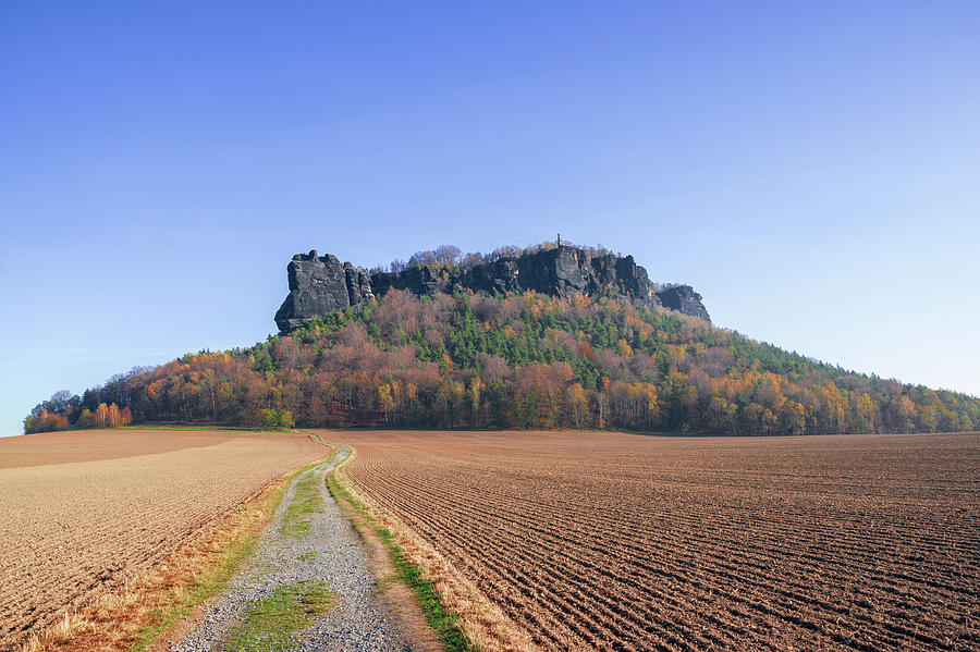 Lilienstein mountain on an autumn morning Photograph by Sun Travels