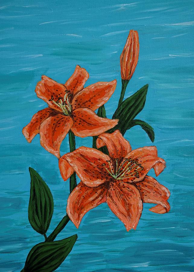 Lilies Painting by Alena Drisner - Fine Art America