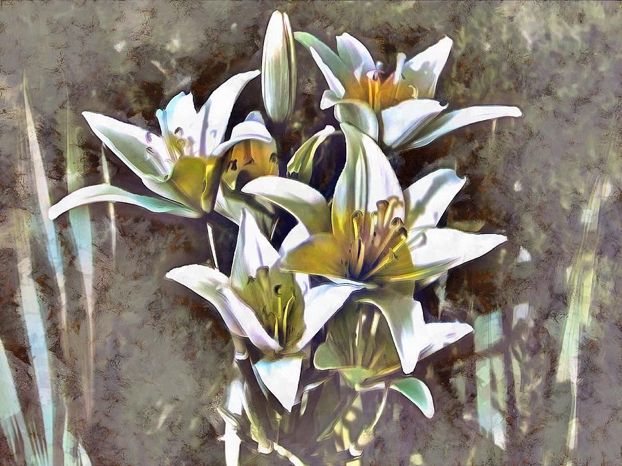 Lilies Mixed Media by Christopher Reed