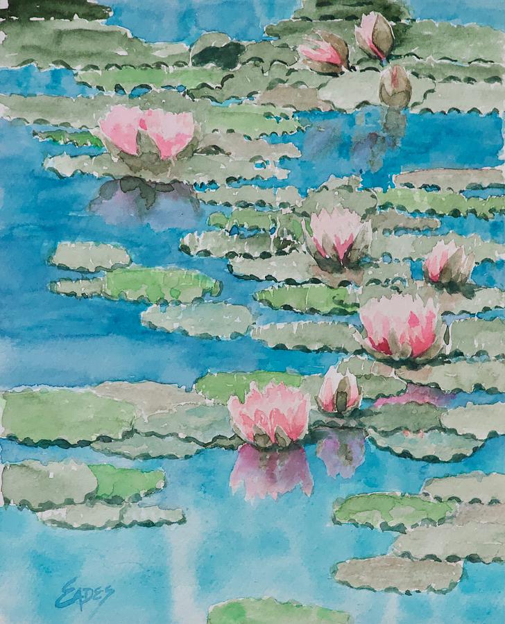 Lilies in the Spring Painting by Linda Eades Blackburn