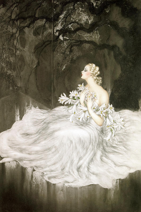 Lilies Painting by Louis Icart - Fine Art America