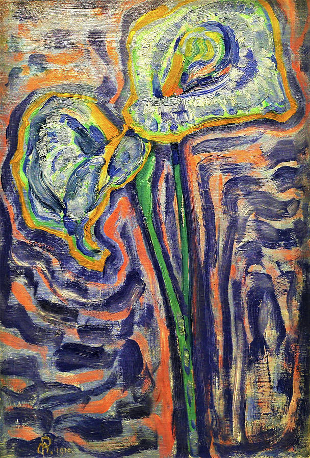 Lilies of arum - Digital Remastered Edition Painting by Piet Mondrian ...