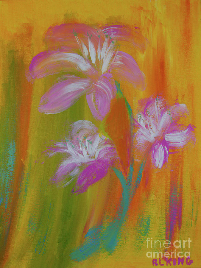 Lilies Painting by Robyn King