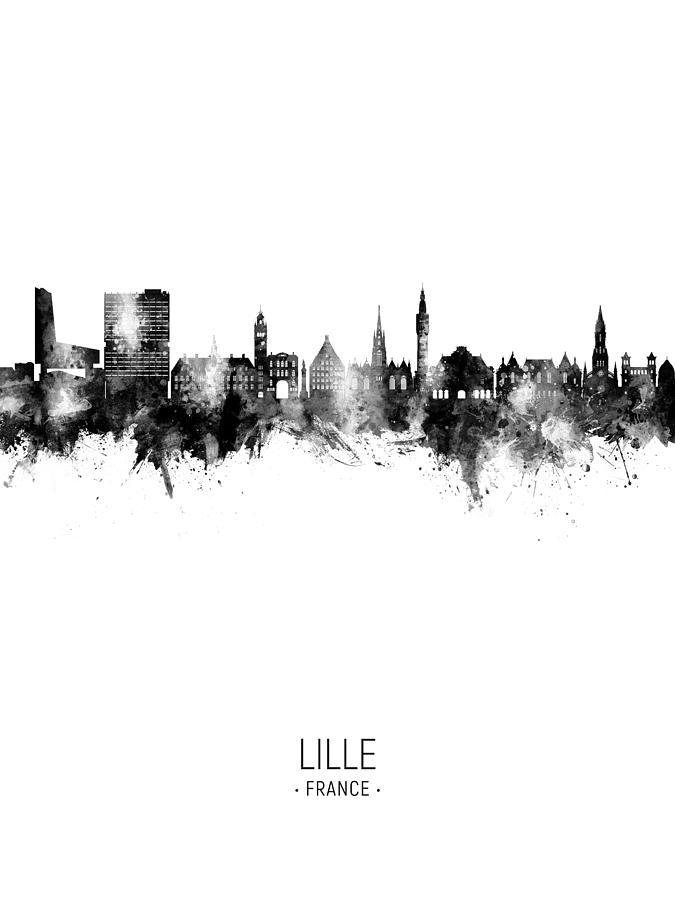 Lille France Skyline #94 Digital Art by Michael Tompsett