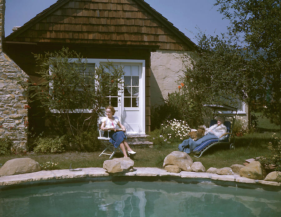 Lillian Gish Posing at Home Swimming Pool Photograph by Silver Screen Lillian Gish Posing at Home Swimming Pool Photograph by Silver Screen
