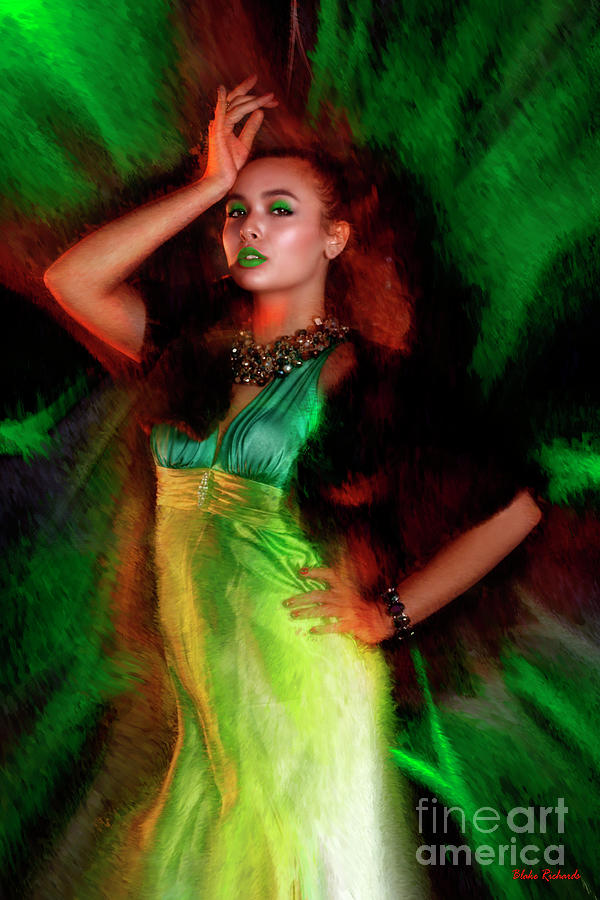 LillIan Lee Vail In Green Photograph by Blake Richards