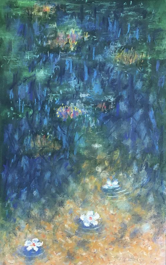 Lillies at Asticou Pastel by Terre Lefferts