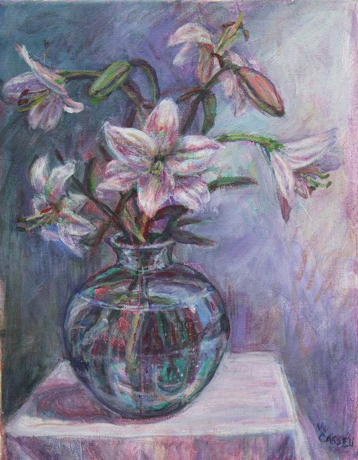 Lillies Painting by Veronica Cassell vaz