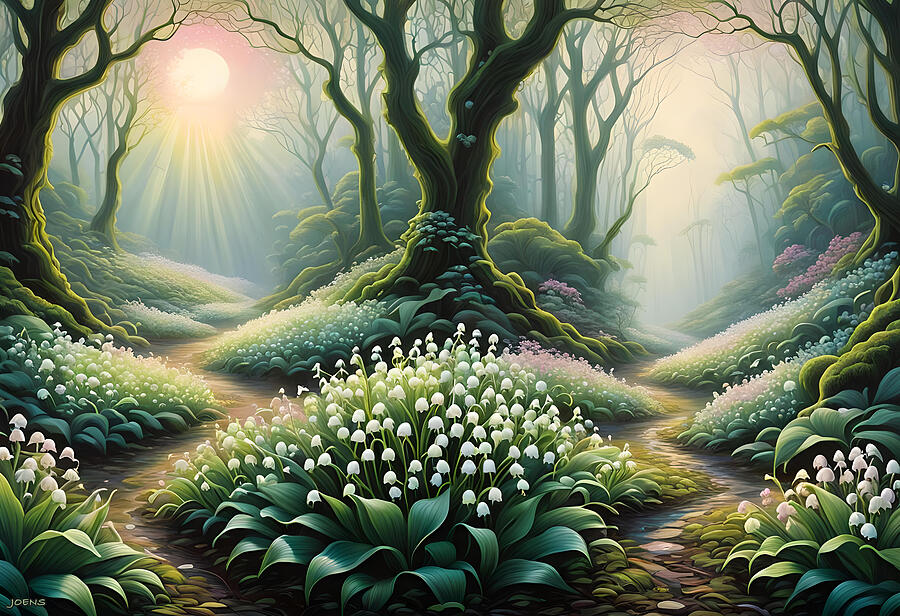 Tree Digital Art - Lilly of the Valley Forest by Greg Joens