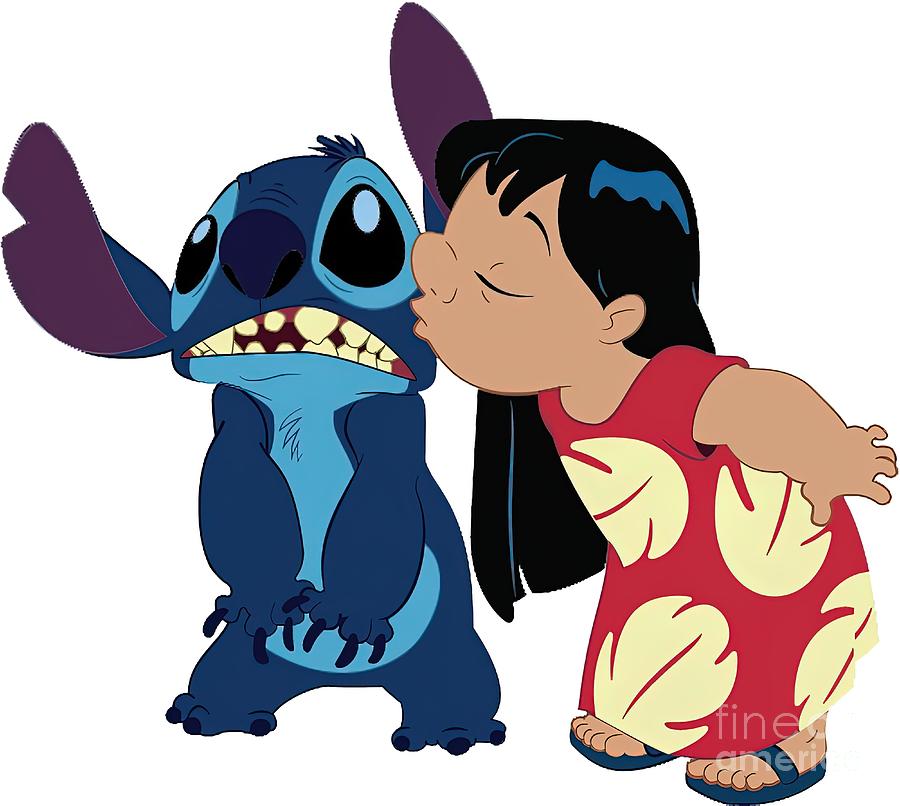 Lilo and Stitch Painting by White Palmer | Pixels