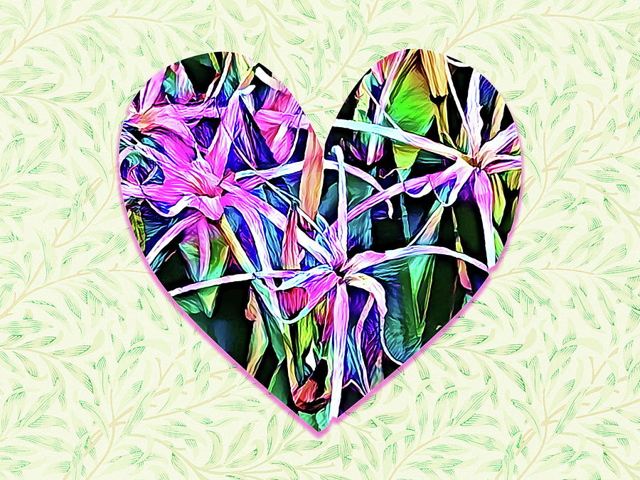 Lily Artsy Heart Silhouette Digital Art by Gaby Ethington