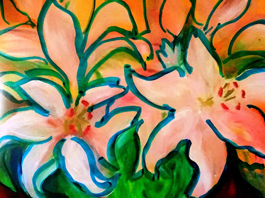 Lilies Painting - Lily Expression Art by Patricia Clark Taylor