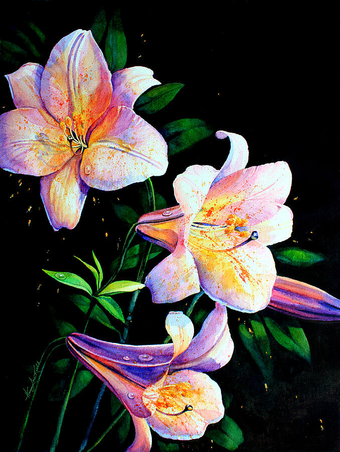 Lily Fiesta Painting by Hanne Lore Koehler