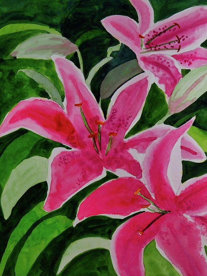 Lily Garden Painting by Stephanie Corral - Fine Art America