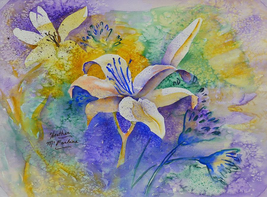 Lily Impressions No.3 Painting by Heather McFarlane-Watson