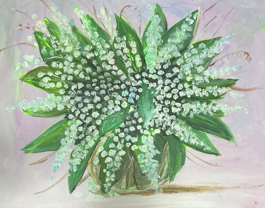 Flower Painting - Lily of the Valley by Denice Palanuk Wilson