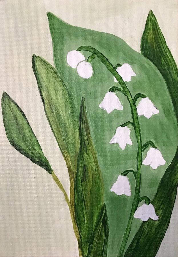 Lily Of The Valley Painting by Lorraine Centrella