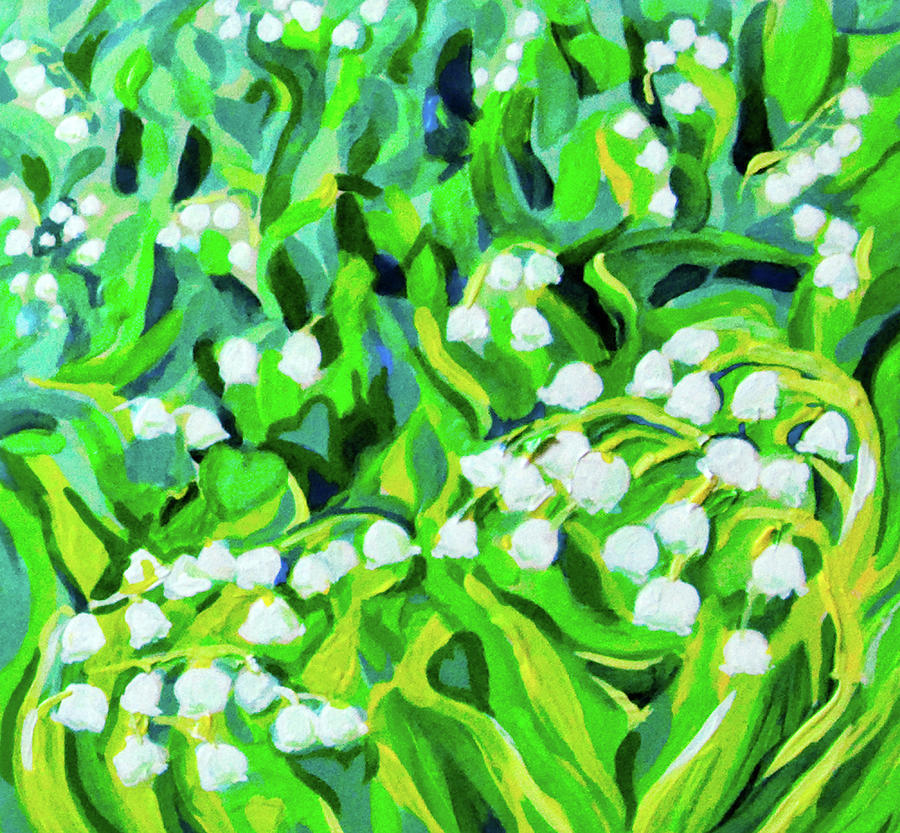 Lily of the Valley Painting by Nancy Shuler