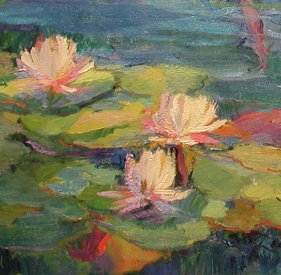 Lily Pad Painting by Diane Leonard