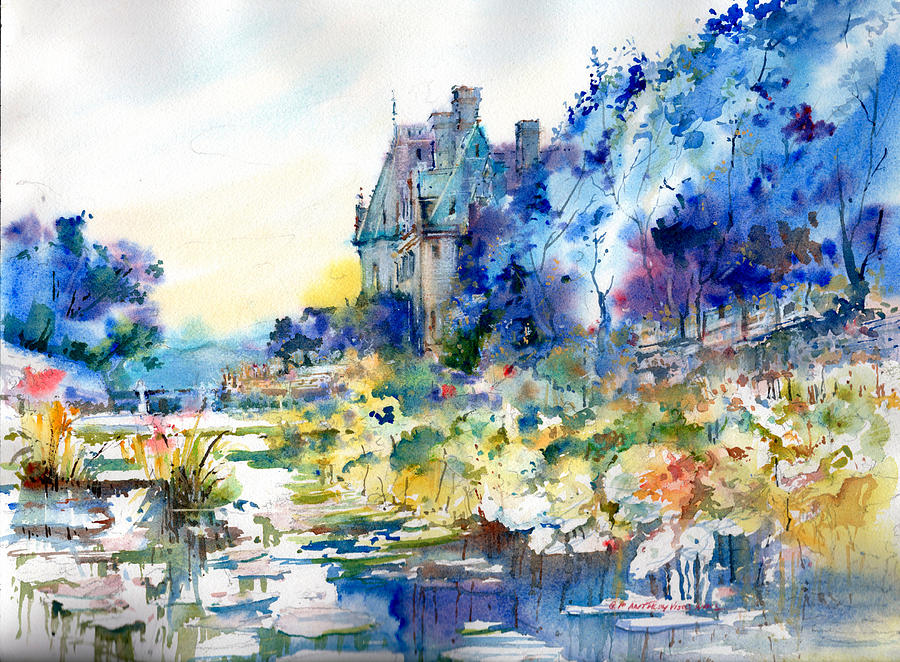 Lily Pads at the Biltmore Painting by P Anthony Visco