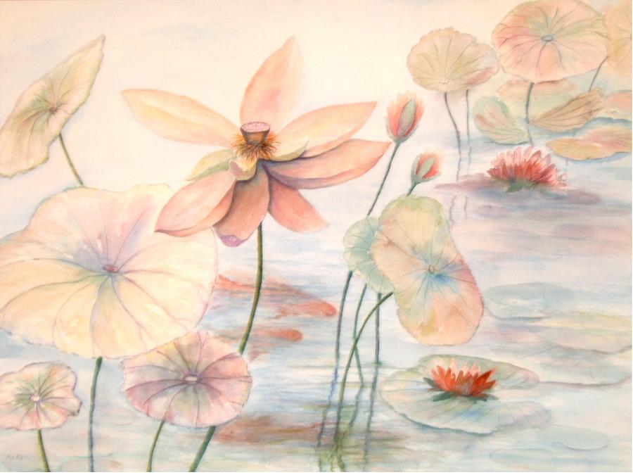 Lily Pads Painting by Ben Kiger Lily Pads Painting by Ben Kiger