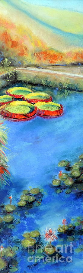 Lily Pond Pastel by Jodie Marie Anne Richardson Traugott          aka jm-ART