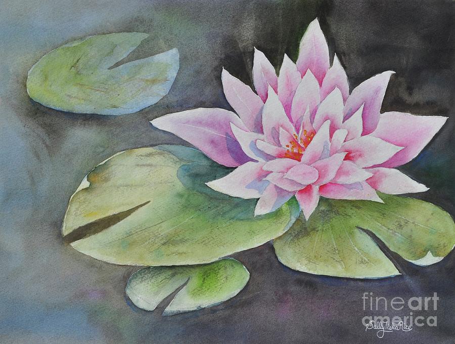 Lily Painting - Lily Pond by Sally Tiska Rice