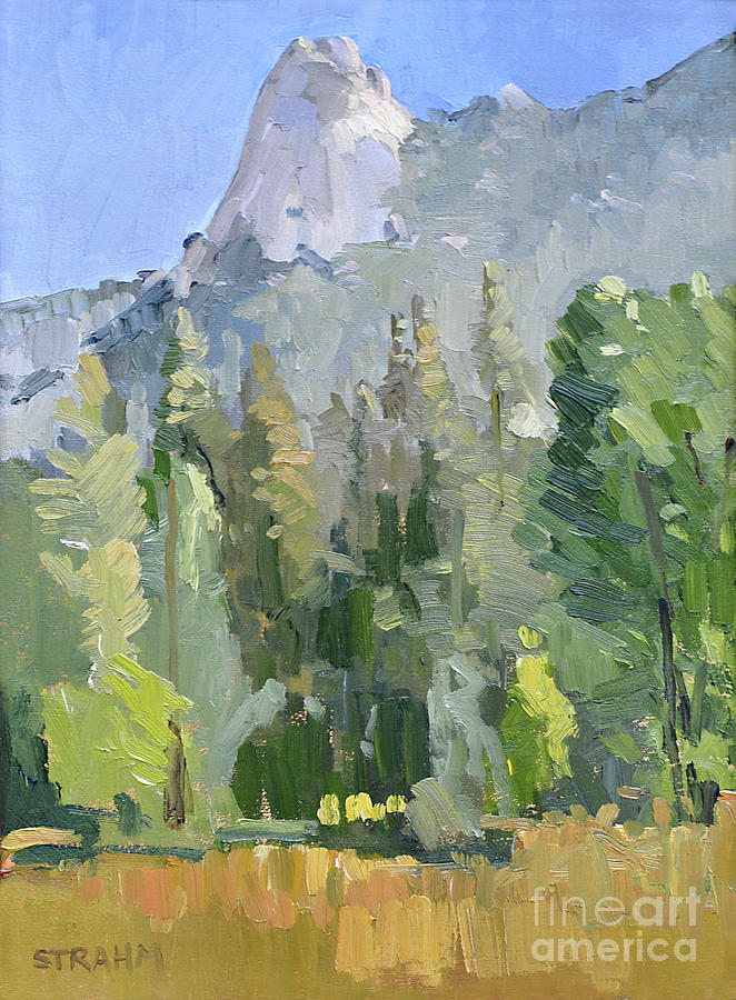 Lily Rock in the Fall - Idyllwild, California Painting by Paul Strahm