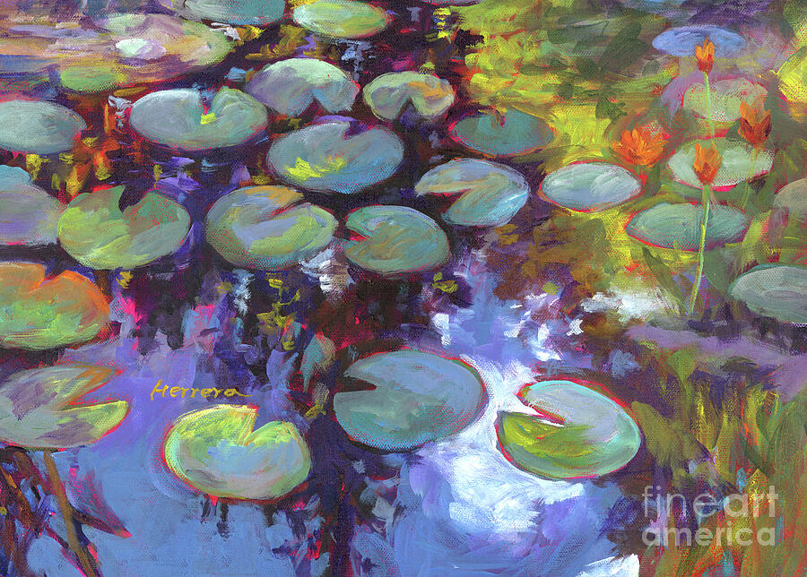 Lily Serenity - Tree Reflections Painting