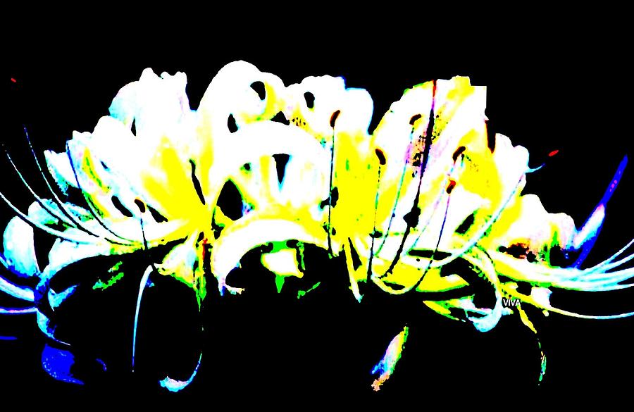 Lily in Delerium - digital abstract Digital Art by VIVA Anderson