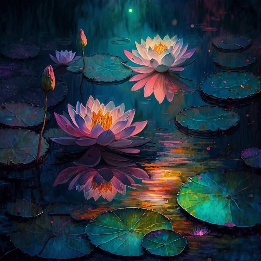 Lilypads Digital Art by Dawn Van Doorn - Fine Art America