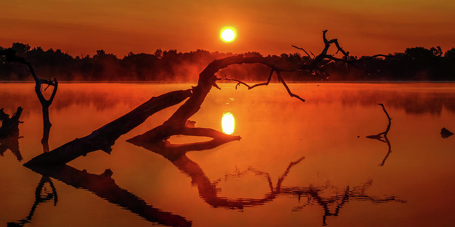 Lima Ohio Lake Sunrise Photograph by Dan Sproul