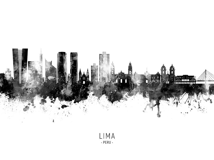 Lima Peru Skyline #58 Digital Art by Michael Tompsett