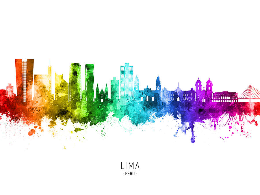 Lima Peru Skyline #61 Digital Art by Michael Tompsett