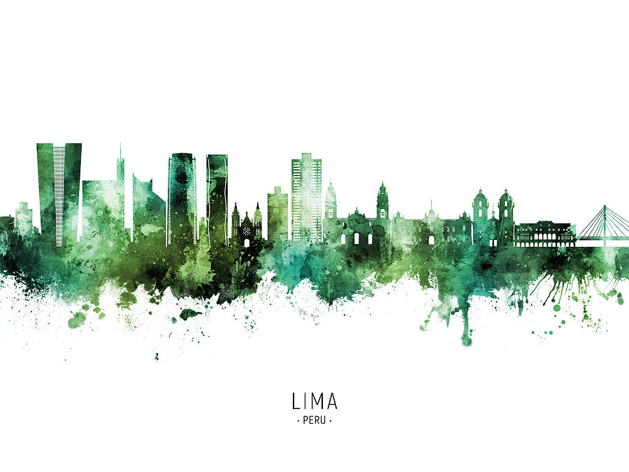 Lima Peru Skyline #64 Digital Art by Michael Tompsett