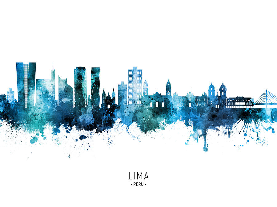 Lima Peru Skyline #66 Digital Art by Michael Tompsett