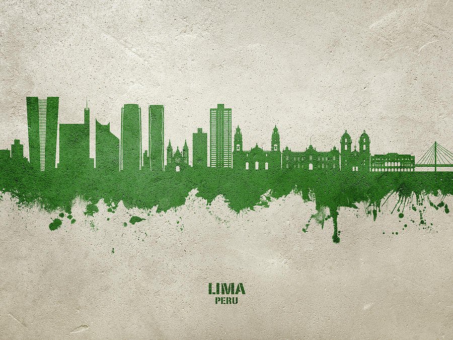 Lima Peru Skyline #69 Digital Art by Michael Tompsett