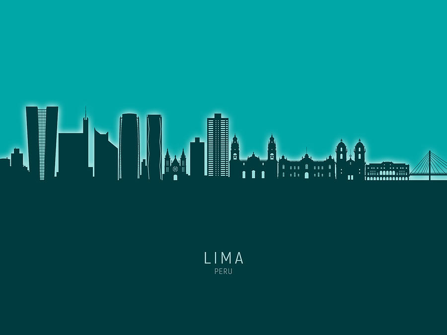Lima Peru Skyline #72 Digital Art by Michael Tompsett