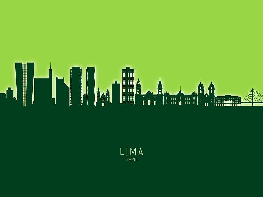 Lima Peru Skyline #74 Digital Art by Michael Tompsett