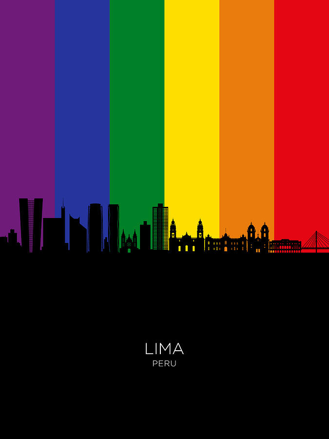 Lima Peru Skyline #78 Digital Art by Michael Tompsett
