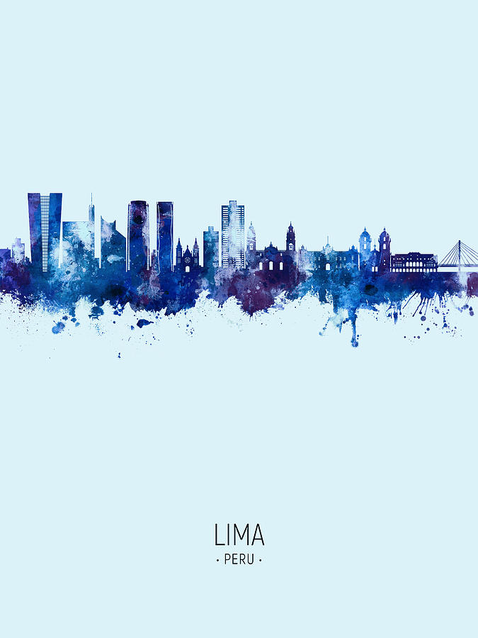 Lima Peru Skyline #81 Digital Art by Michael Tompsett