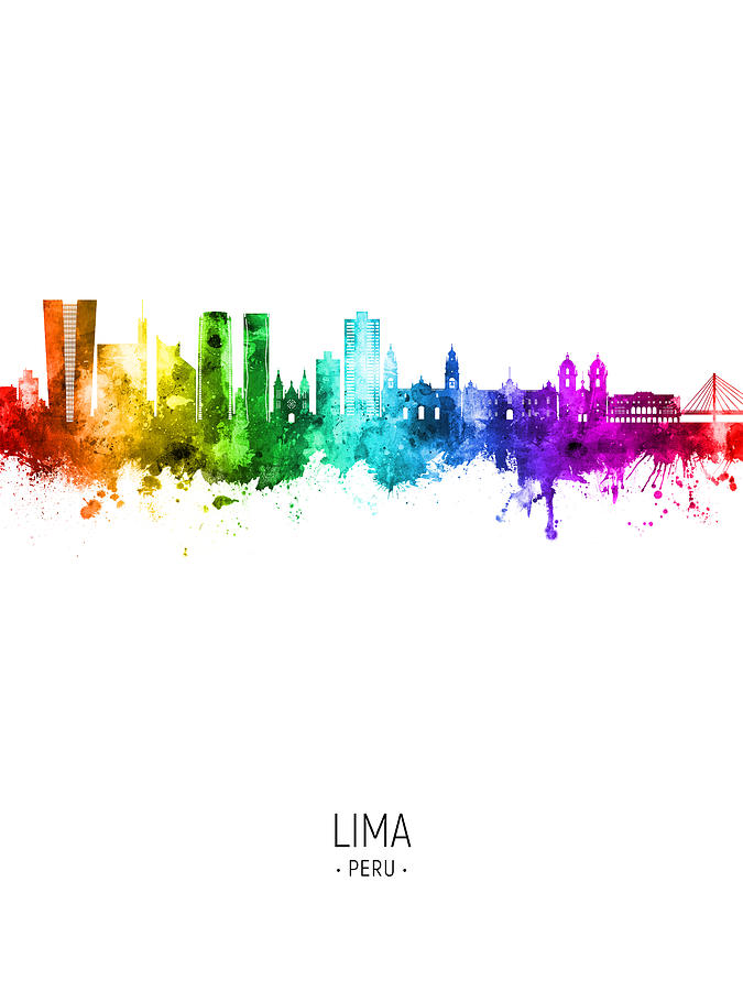 Lima Peru Skyline #82 Digital Art by Michael Tompsett