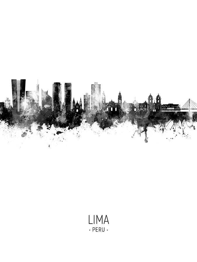 Lima Peru Skyline #83 Digital Art by Michael Tompsett