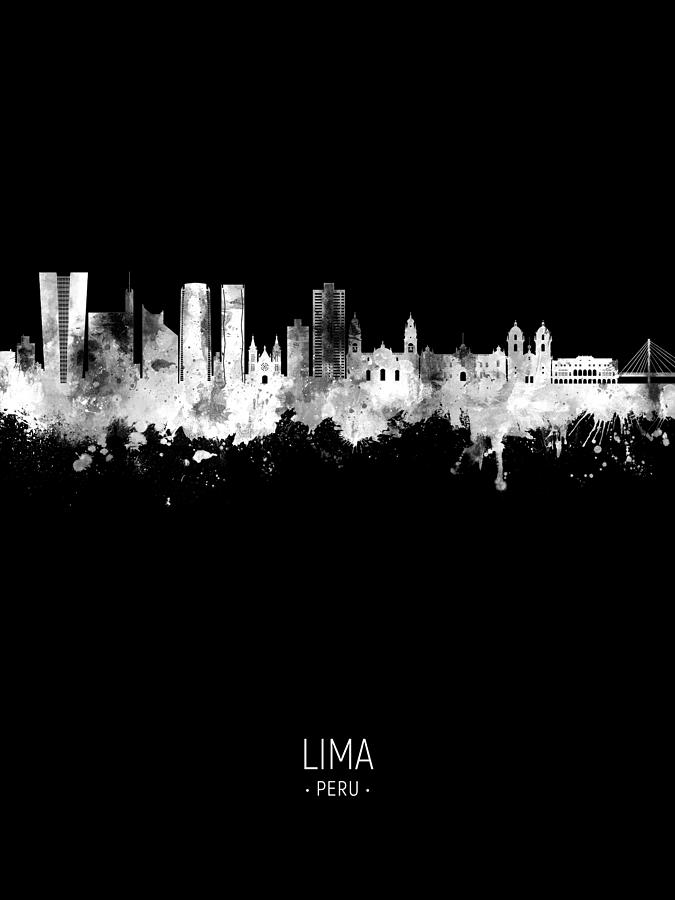 Lima Peru Skyline #84 Digital Art by Michael Tompsett