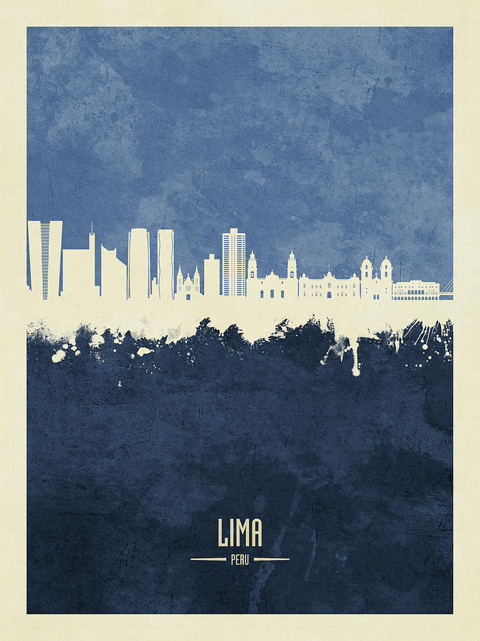 Lima Peru Skyline #90 Digital Art by Michael Tompsett